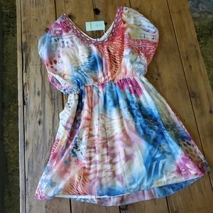 SAMSON Designs Beaded Tunic Dress Cover up Resortwear Medium NEW